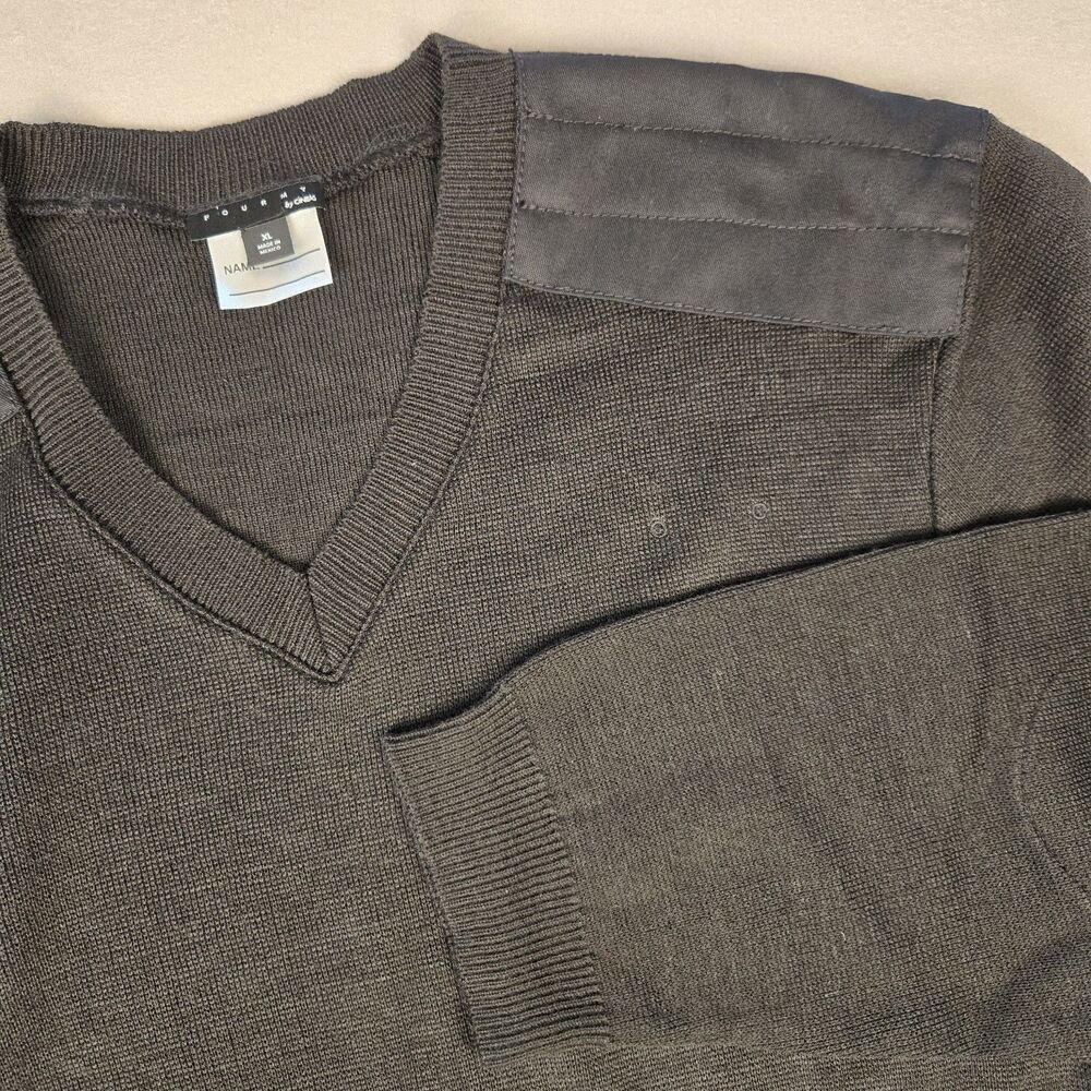 COBMEX Men's Black Pullover Sweater V Neck Stays Soft Durapil Ultra Size XL